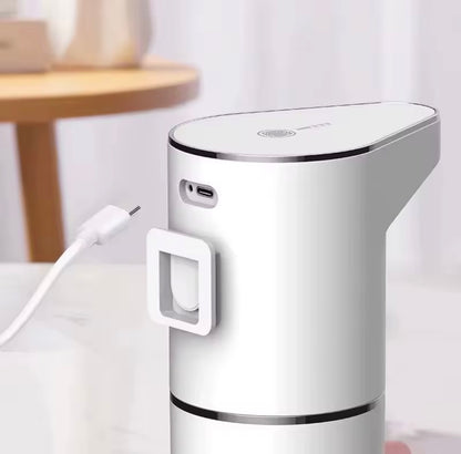Dispensador de jabón recargable con Sensor inteligente, máquina de burbujas desinfectante de manos Vertical montada en la pared, sin contacto, multivelocidad